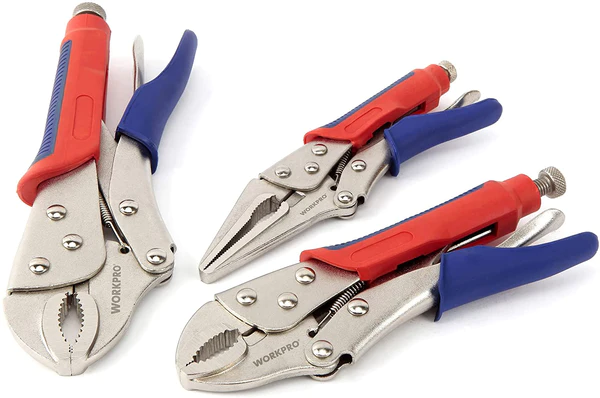 WORKPRO 3 Pcs Locking Pliers Set